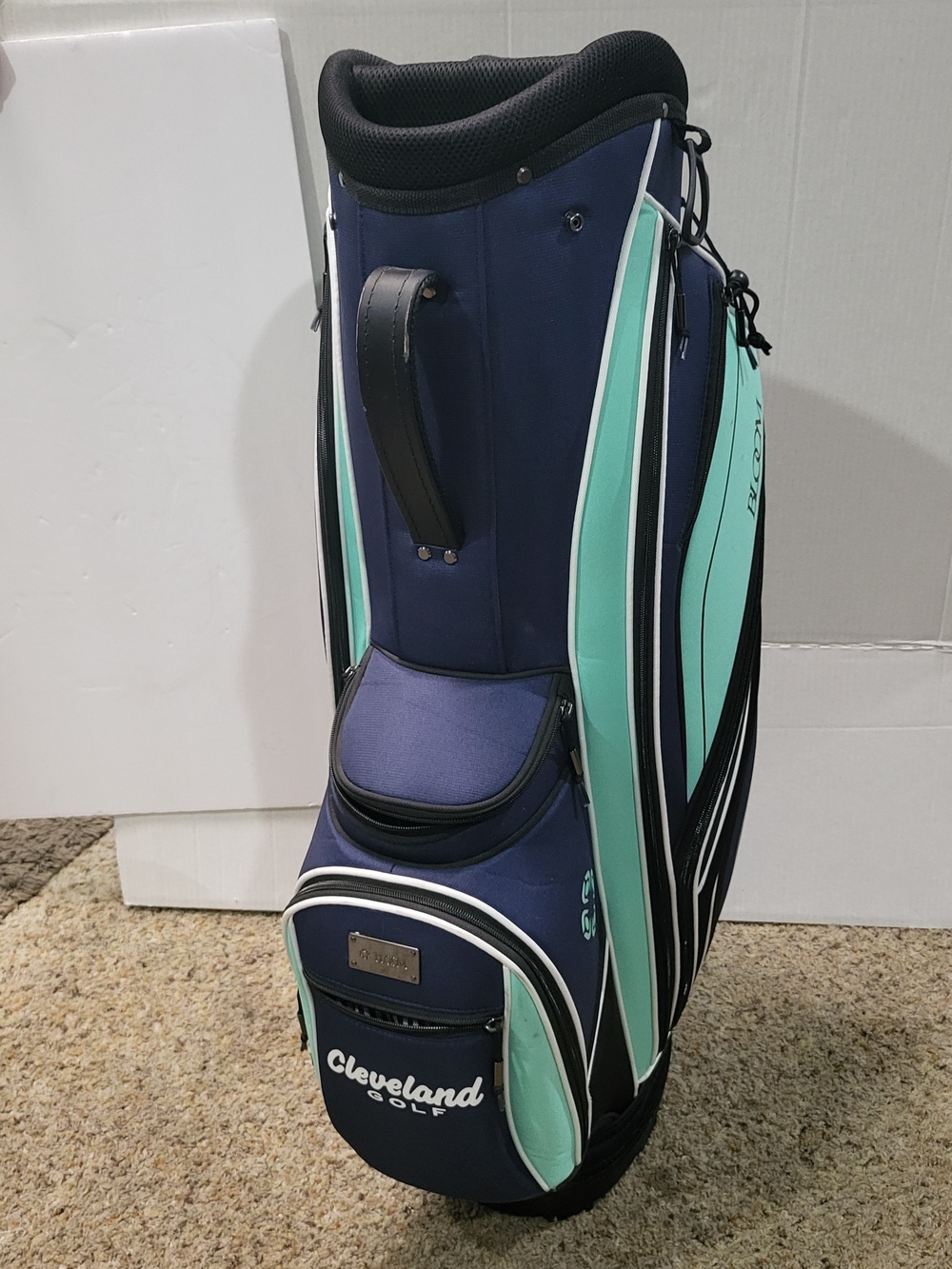 Cleveland Golf BLOOM Navy Blue Teal Women's 5-Way Golf Cart Bag See Pictures